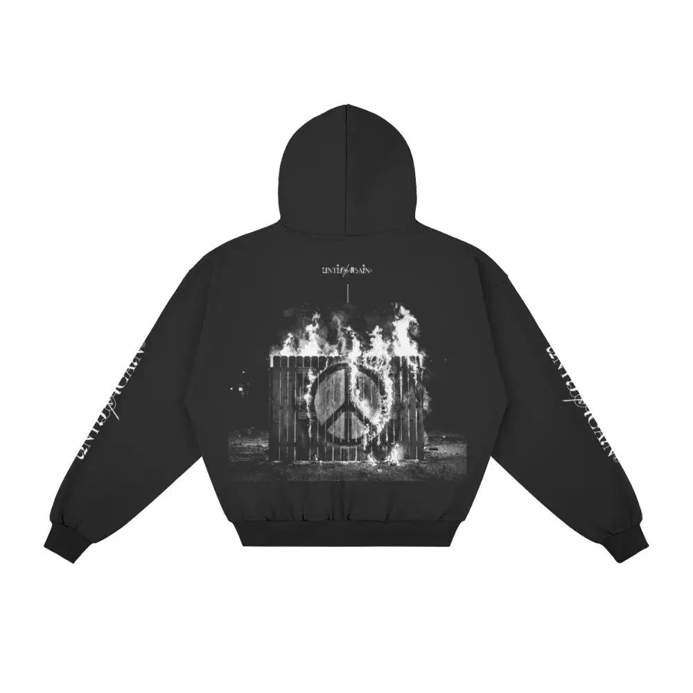 Peace It Through Hoodie | 400 GSM 2 Way Zip Streetwear | Until