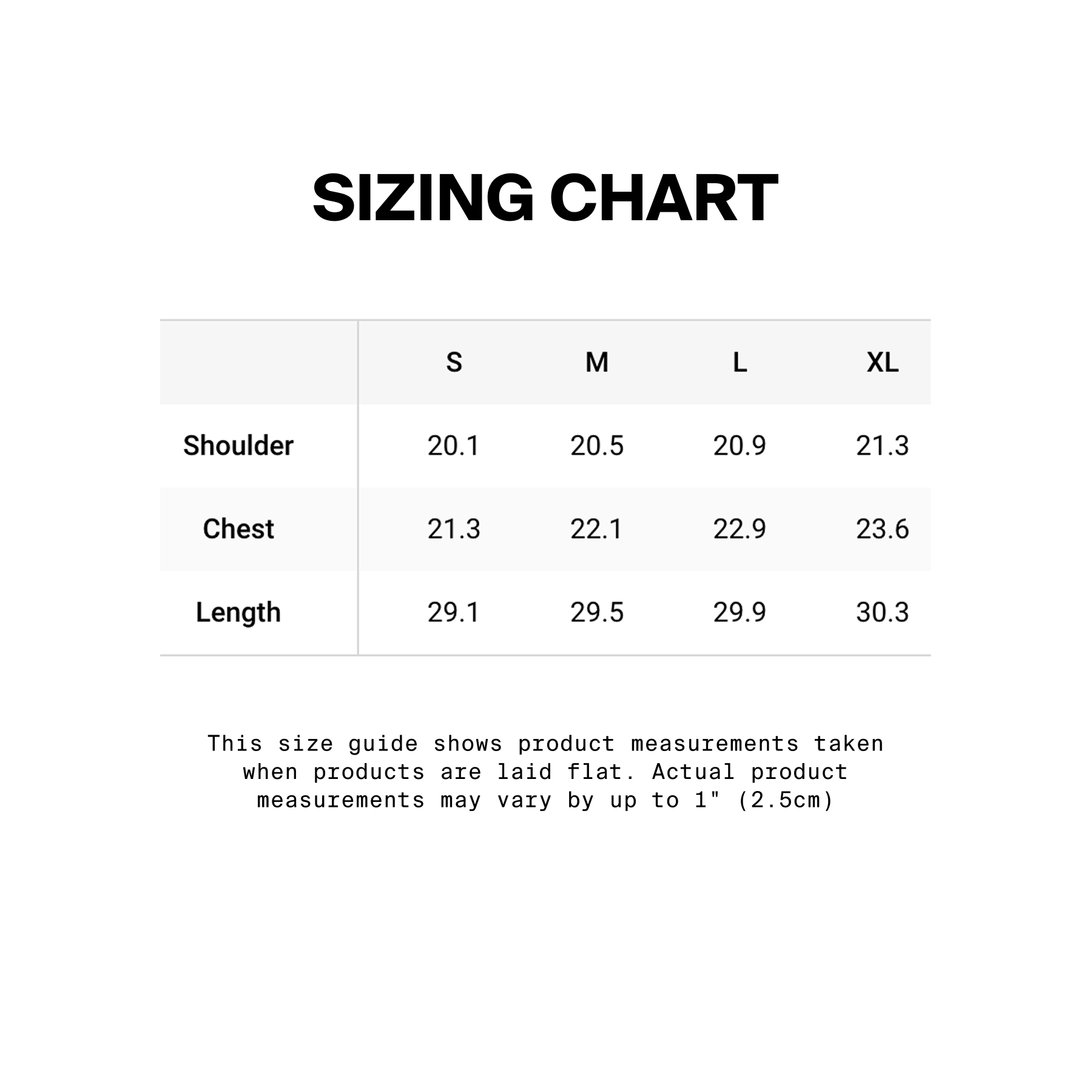 Size guide for Tomorrow’s Culture Long Sleeve Tee | Premium Long Sleeve